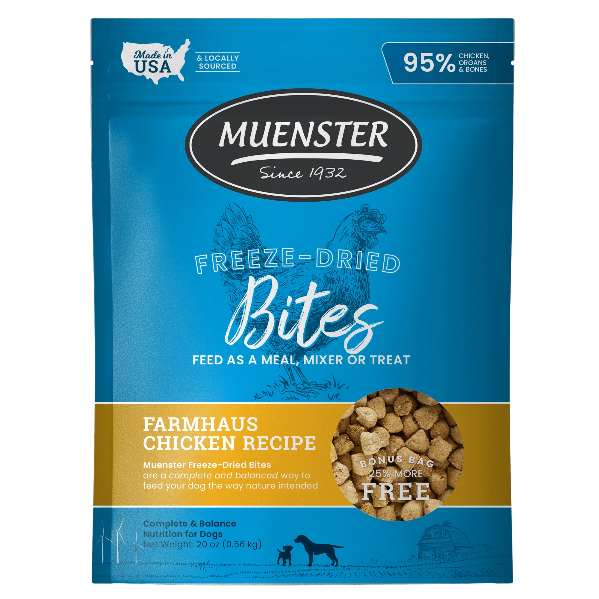 Chicken Bites Freeze-Dried Complete & Balanced Food and Treats for Dogs - Image 4